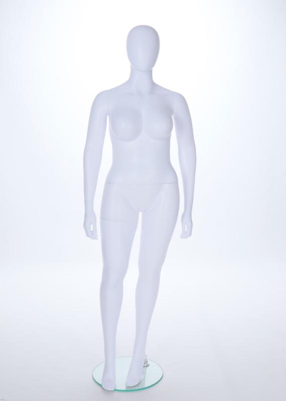 "CURVY" FEMALE MANNEQUIN WITH EGG HEAD