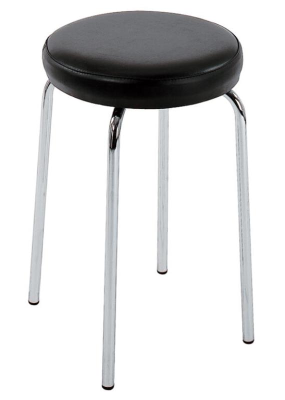 STOOLS WITH BLACK PADDED