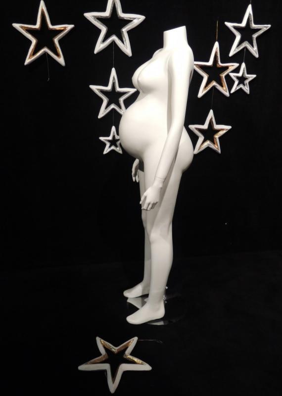 WHITE HEADLESS PREGNANT WOMAN MANNEQUIN