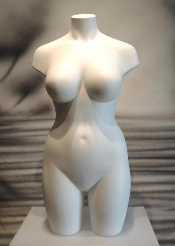 BUSTO DONNA EXTRALARGE PRECOLORATO BIANCO