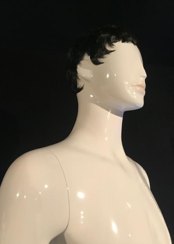 PAIR OF SHINY WHITE MANNEQUINS