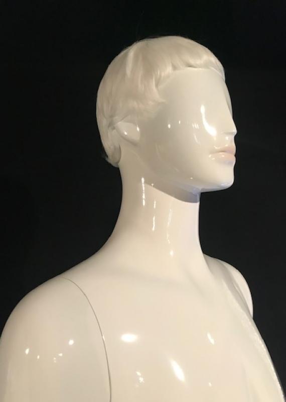 PAIR OF SHINY WHITE MANNEQUINS