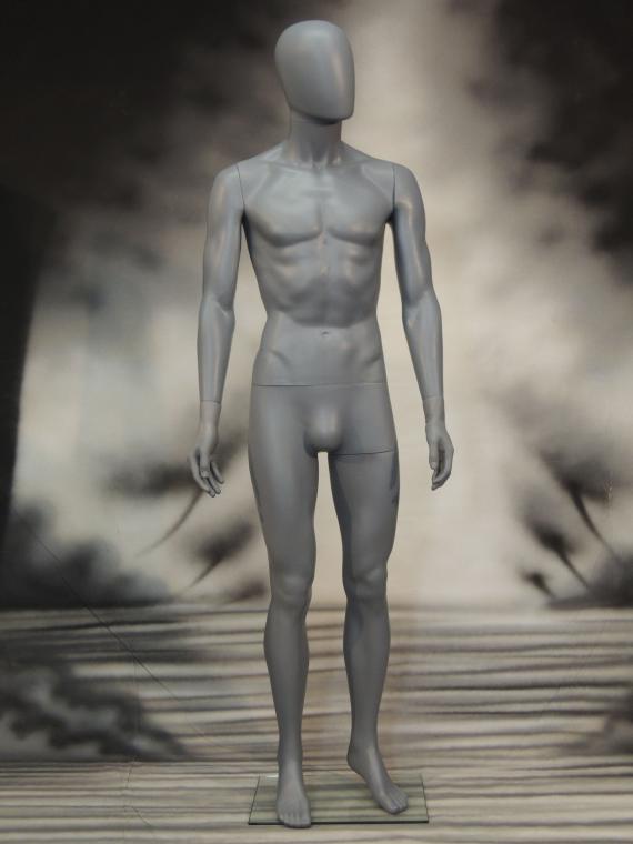 MANNEQUIN GREY MAN WITH HEAD HEAVY